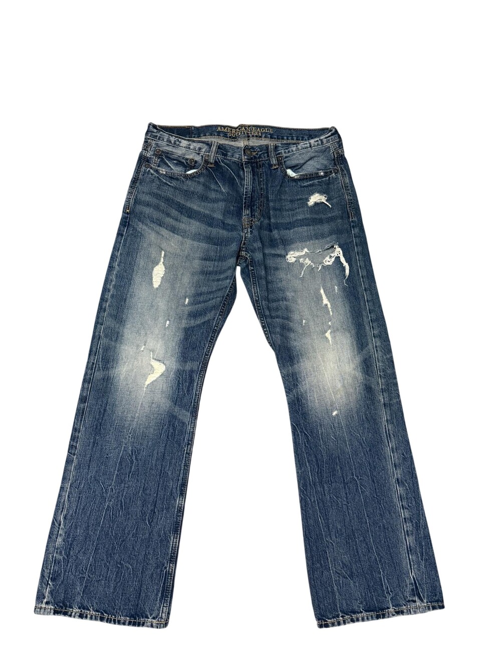 American Eagle Outfitters Jeans Mens 31x28 Blue bootcut Distressed Denim